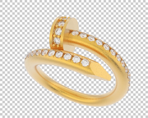 Ilustración de renderización 3D de joyas aisladas en el fondo