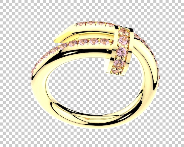 Ilustración de renderización 3D de joyas aisladas en el fondo