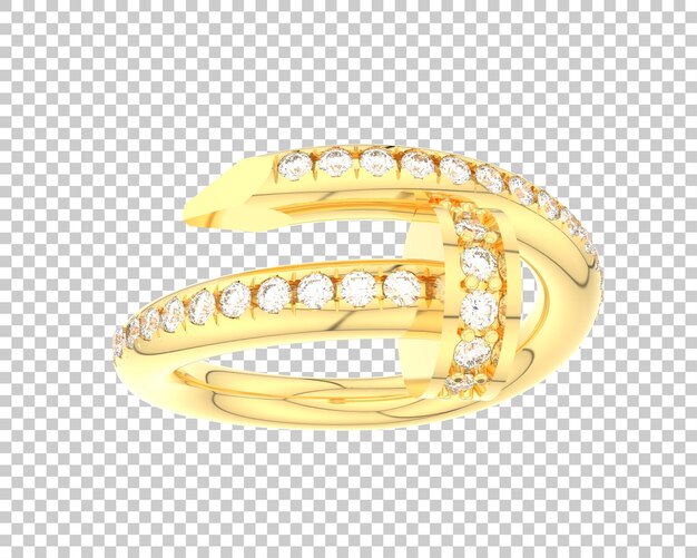 Ilustración de renderización 3D de joyas aisladas en el fondo