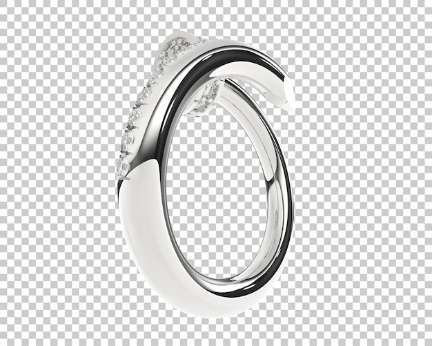 Ilustración de renderización 3D de joyas aisladas en el fondo