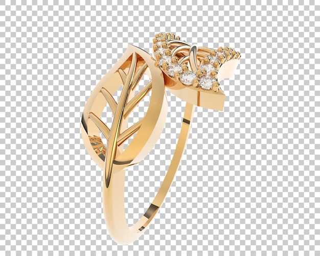 Ilustración de renderización 3D de joyas aisladas en el fondo