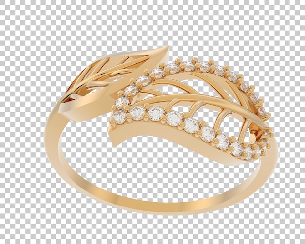 Ilustración de renderización 3D de joyas aisladas en el fondo