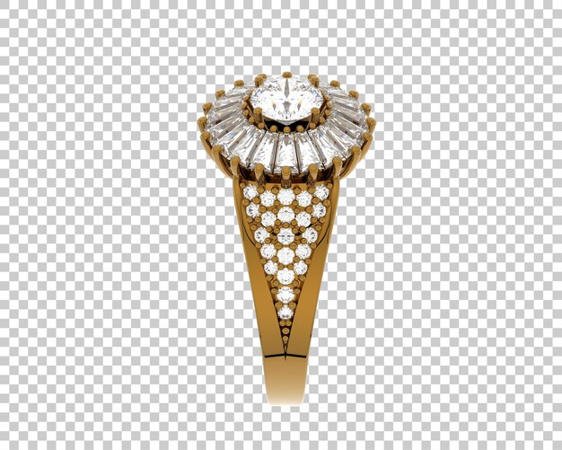 Ilustración de renderización 3D de joyas aisladas en el fondo