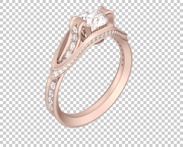 Ilustración de renderización 3D de joyas aisladas en el fondo