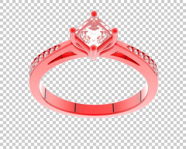 Ilustración de renderización 3D de joyas aisladas en el fondo