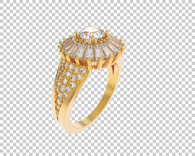 Ilustración de renderización 3D de joyas aisladas en el fondo