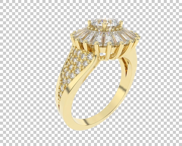 Ilustración de renderización 3D de joyas aisladas en el fondo