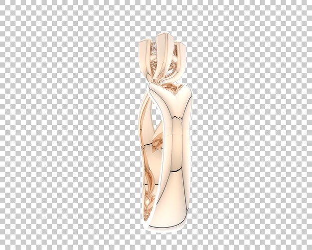 Ilustración de renderización 3D de joyas aisladas en el fondo
