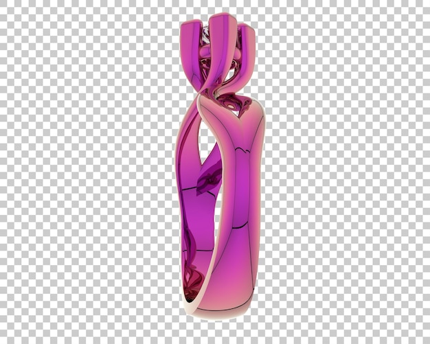 Ilustración de renderización 3D de joyas aisladas en el fondo