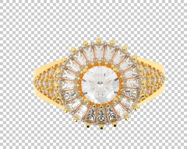 Ilustración de renderización 3D de joyas aisladas en el fondo