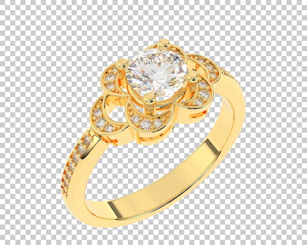 Ilustración de renderización 3D de joyas aisladas en el fondo