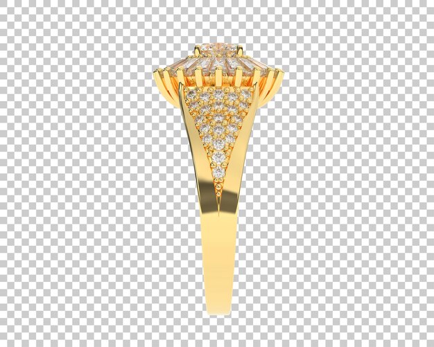 Ilustración de renderización 3D de joyas aisladas en el fondo