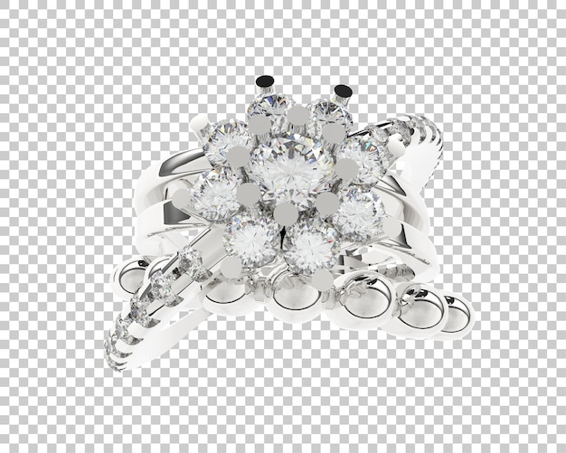 Ilustración de renderización 3D de joyas aisladas en el fondo