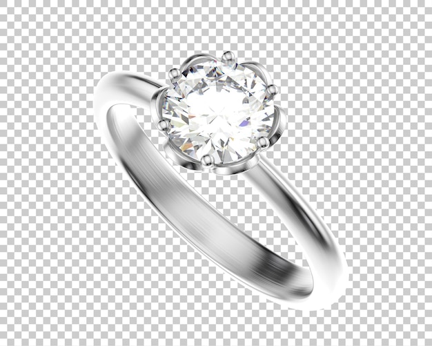 Ilustración de renderización 3D de joyas aisladas en el fondo
