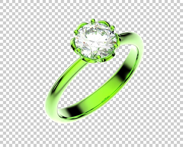 Ilustración de renderización 3D de joyas aisladas en el fondo