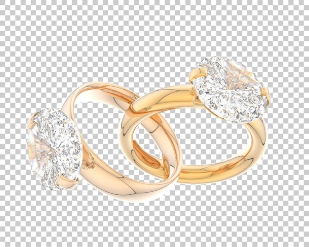Ilustración de renderización 3D de joyas aisladas en el fondo
