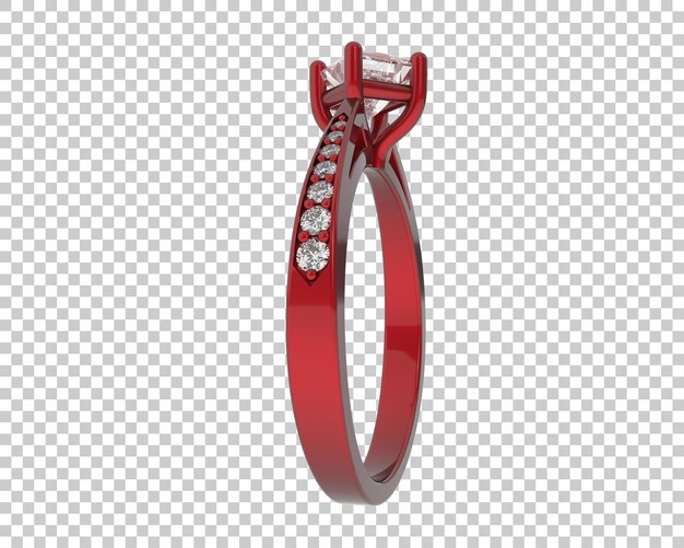 Ilustración de renderización 3D de joyas aisladas en el fondo