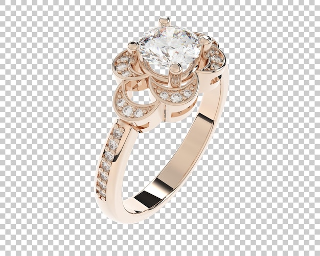 Ilustración de renderización 3D de joyas aisladas en el fondo