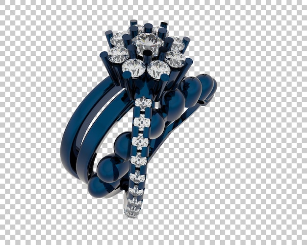 Ilustración de renderización 3D de joyas aisladas en el fondo
