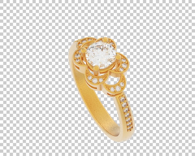 Ilustración de renderización 3D de joyas aisladas en el fondo