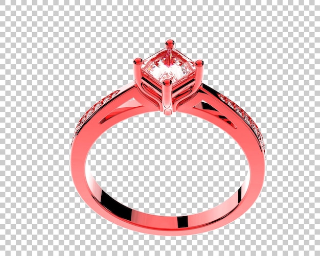 Ilustración de renderización 3D de joyas aisladas en el fondo