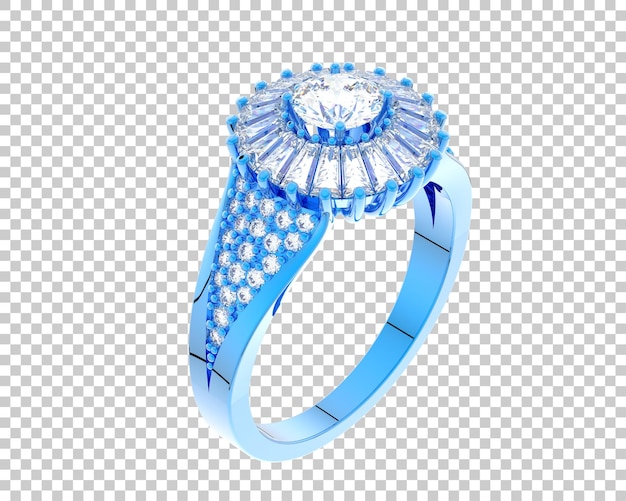 Ilustración de renderización 3D de joyas aisladas en el fondo