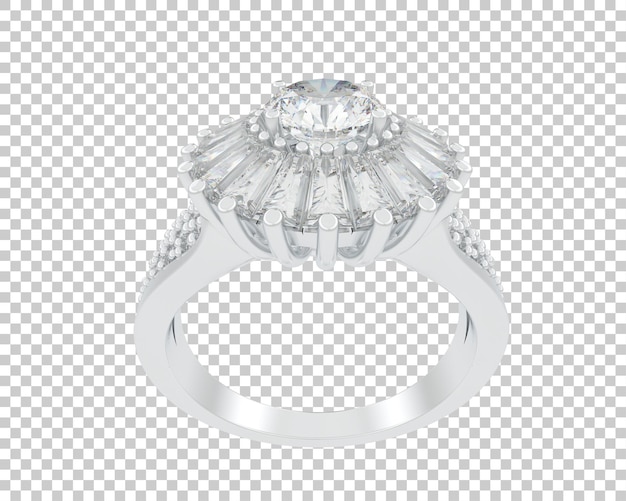 Ilustración de renderización 3D de joyas aisladas en el fondo