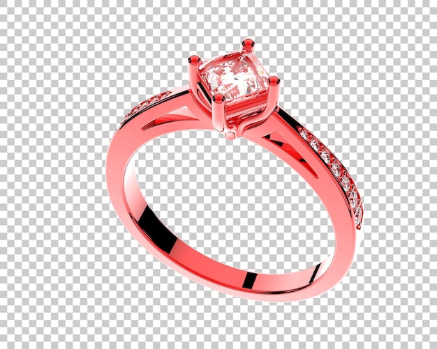Ilustración de renderización 3D de joyas aisladas en el fondo