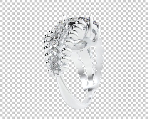 Ilustración de renderización 3D de joyas aisladas en el fondo