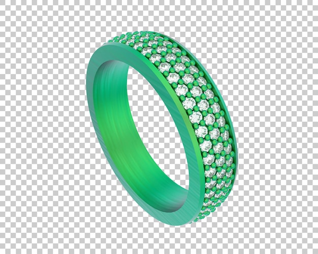 Ilustración de renderización 3D de joyas aisladas en el fondo