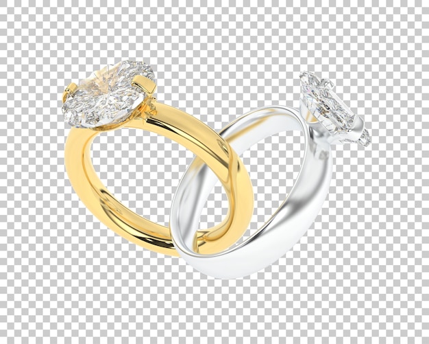 Ilustración de renderización 3D de joyas aisladas en el fondo