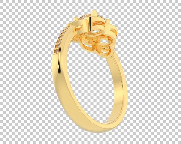 Ilustración de renderización 3D de joyas aisladas en el fondo