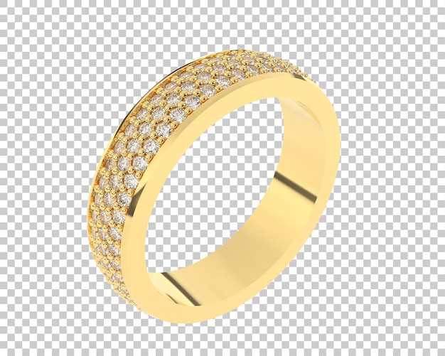 Ilustración de renderización 3D de joyas aisladas en el fondo
