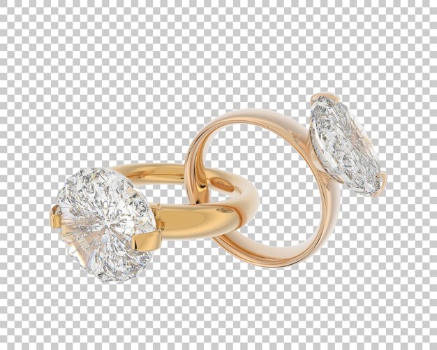 Ilustración de renderización 3D de joyas aisladas en el fondo