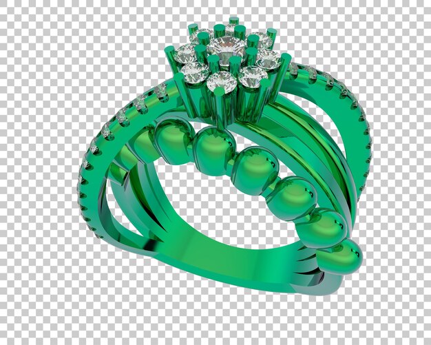 Ilustración de renderización 3D de joyas aisladas en el fondo