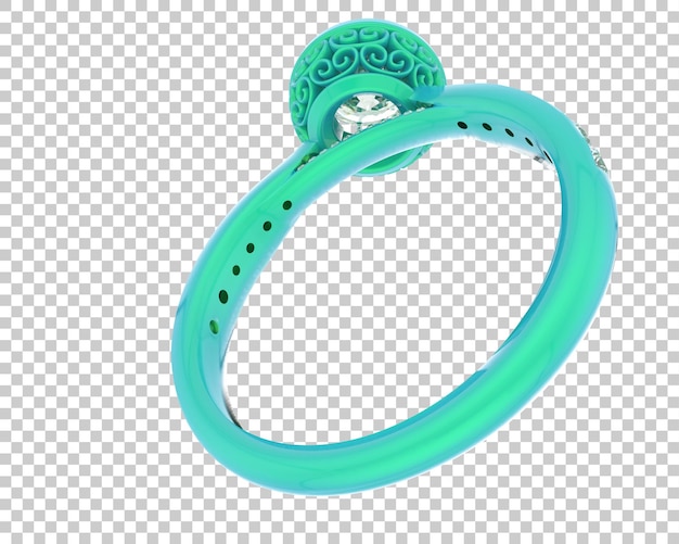 Ilustración de renderización 3D de joyas aisladas en el fondo