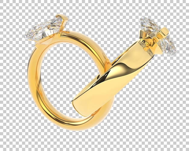 Ilustración de renderización 3D de joyas aisladas en el fondo