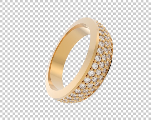 Ilustración de renderización 3D de joyas aisladas en el fondo