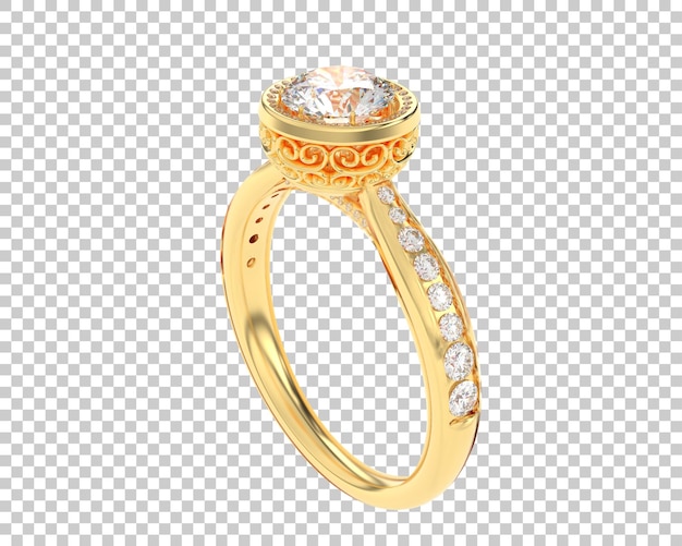Ilustración de renderización 3D de joyas aisladas en el fondo