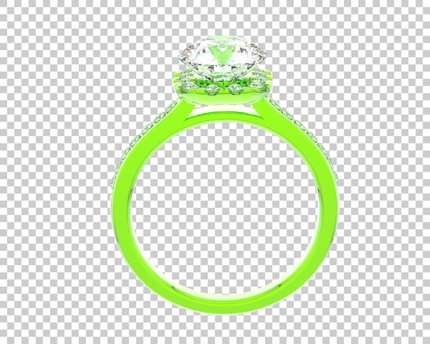 Ilustración de renderización 3D de joyas aisladas en el fondo