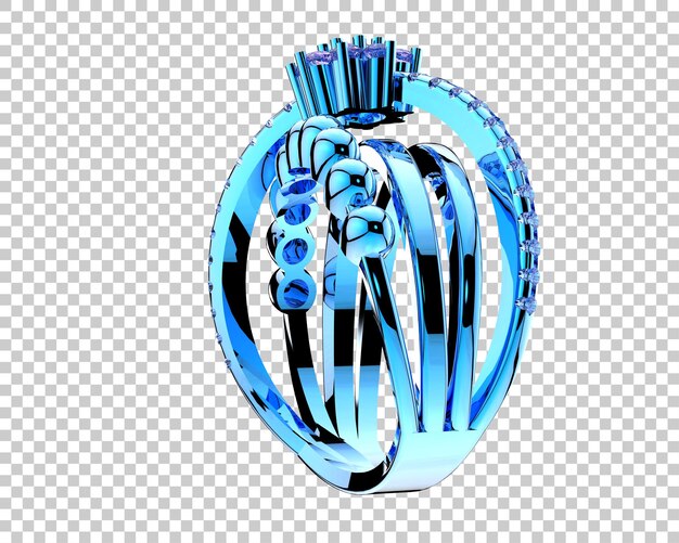 Ilustración de renderización 3D de joyas aisladas en el fondo