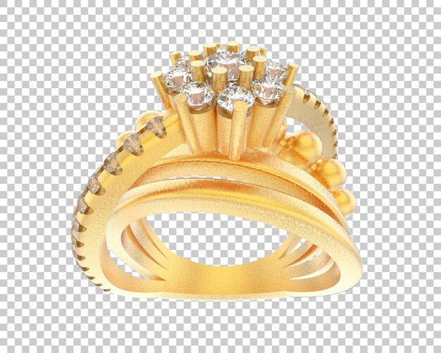 Ilustración de renderización 3D de joyas aisladas en el fondo