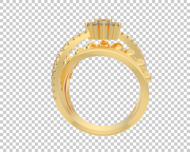 Ilustración de renderización 3D de joyas aisladas en el fondo