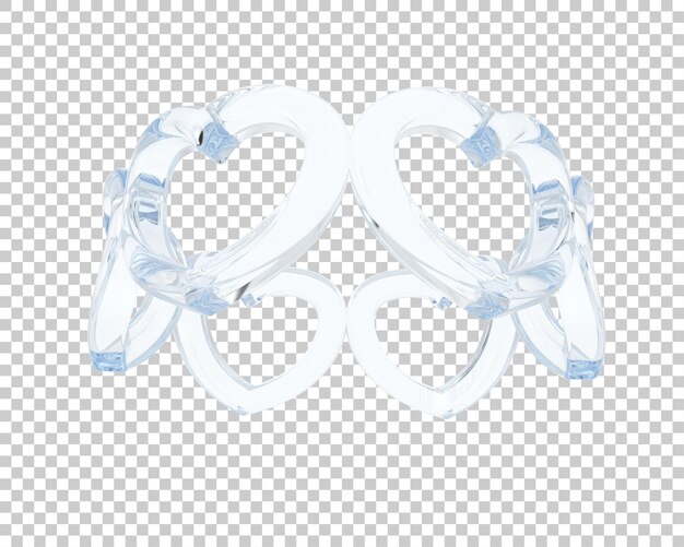 Ilustración de renderización 3D de joyas aisladas en el fondo