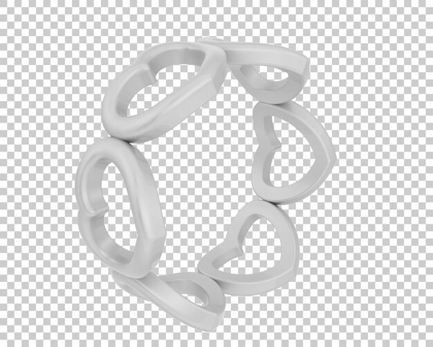 Ilustración de renderización 3D de joyas aisladas en el fondo