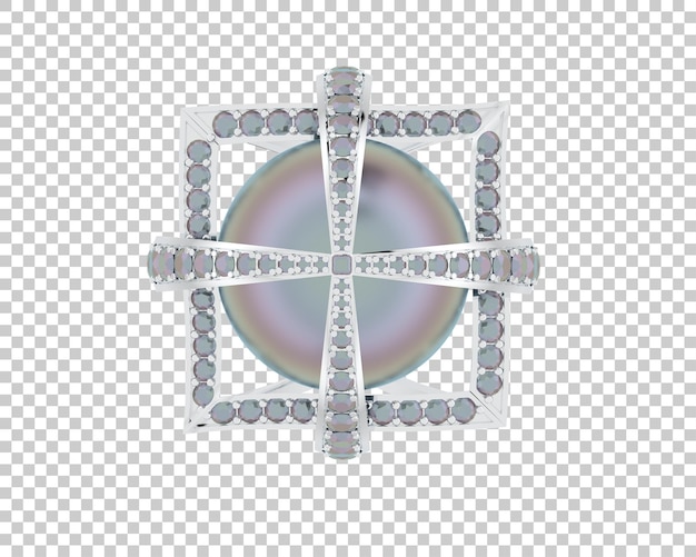 Ilustración de renderización 3D de joyas aisladas en el fondo