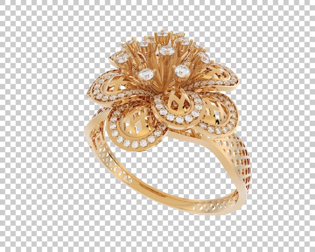 Ilustración de renderización 3D de joyas aisladas en el fondo