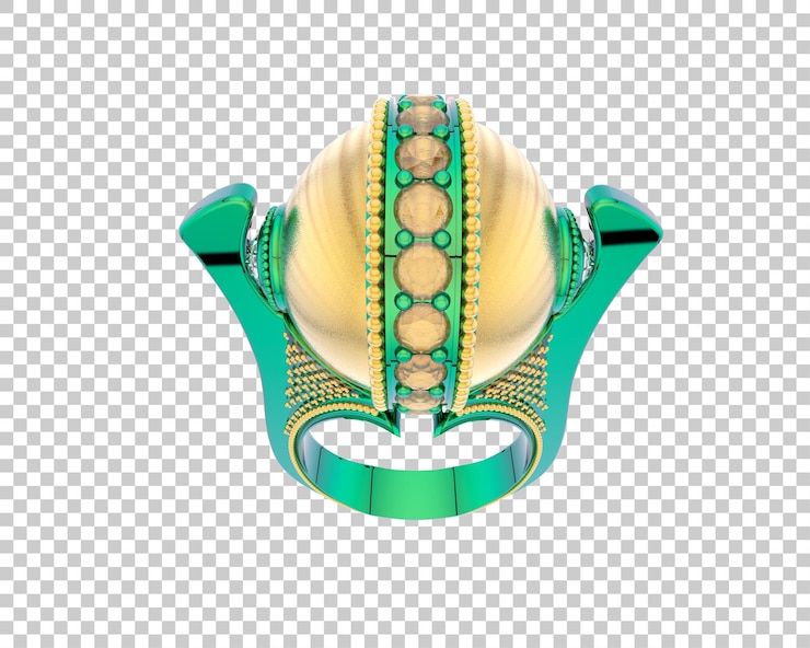 PSD ilustración de renderización 3d de joyas aisladas en el fondo