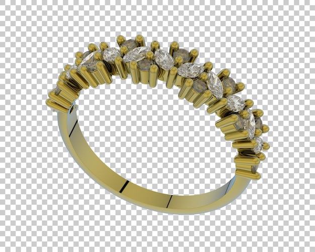 Ilustración de renderización 3D de joyas aisladas en el fondo
