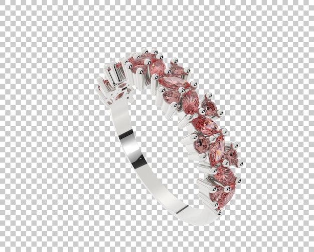 Ilustración de renderización 3D de joyas aisladas en el fondo